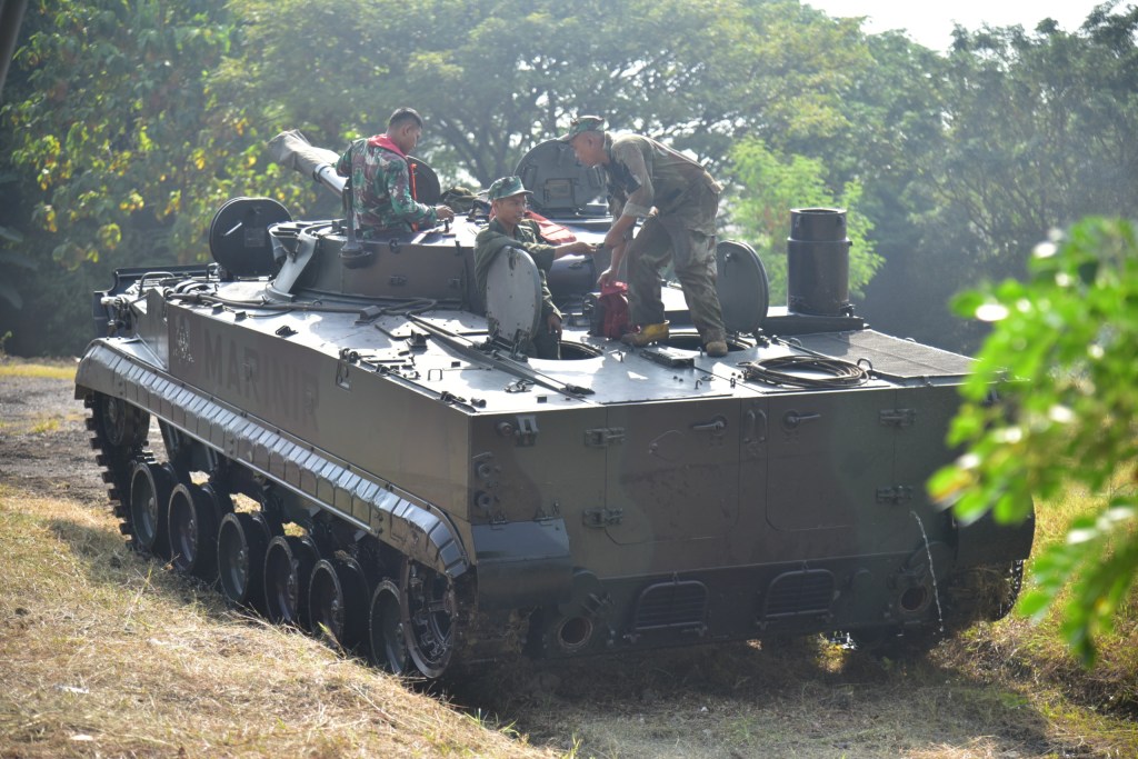 Tank Amfibi Marinir Siap Tempur Jelang Latihan Satuan Lanjutan Tahun 2024