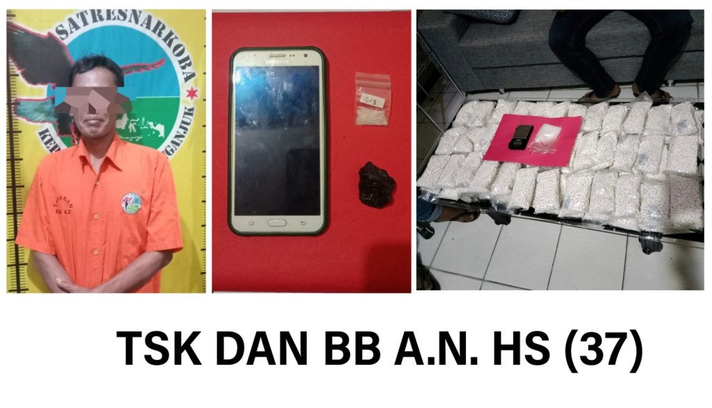 Polres Nganjuk Tangkap Kurir Narkoba, Ribuan Pil Koplo dan Sabu Disita