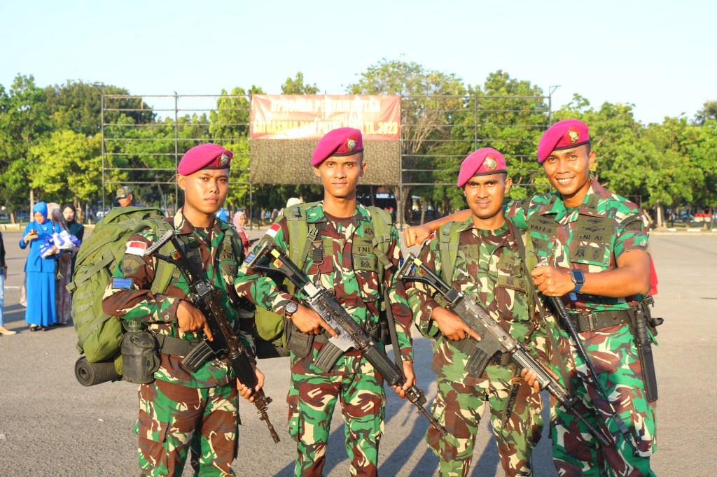 Komandan Batalyon Kapa 2 Mar Hadiri Upacara Penyambutan Satgas Mar PAM Puter XXVII TA 2023