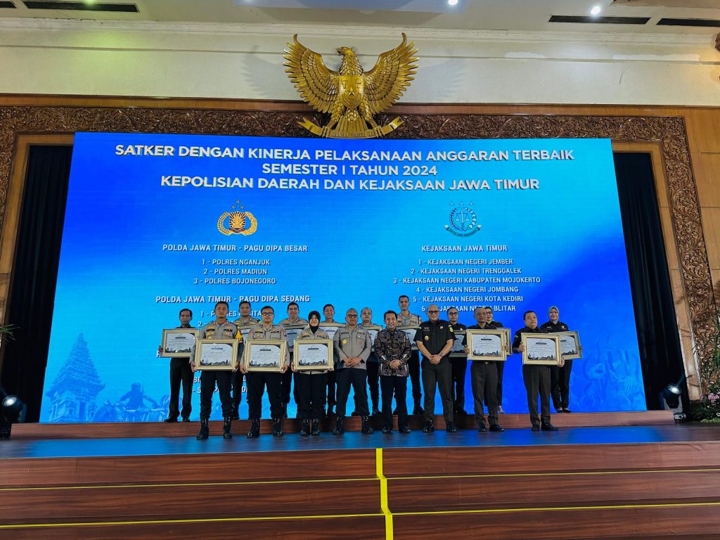 Polres Nganjuk Raih Peringkat Pertama Kinerja Pelaksanaan Anggaran Terbaik Semester 1 tahun&nbsp;2024