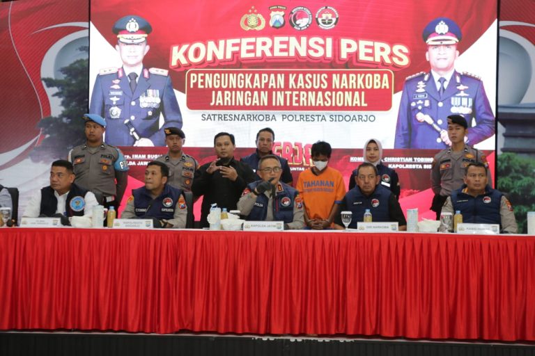 Polresta Sidoarjo Berhasil Tangkap Pengedar Narkoba Jaringan Internasional, 30Kg Sabu&nbsp;Diamankan