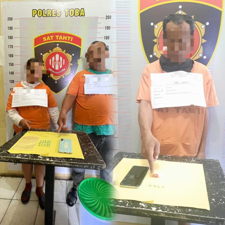 Amankan 24 Butir Pil Ekstasi, 3 Pelaku Berhasil Ditangkap Satresnarkoba Polres&nbsp;Toba